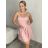 Šaty spoločenské krátke bez rukávu dámske (S/M ONE SIZE) TALIANSKA MÓDA IM3236287/DU S/M vínová